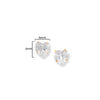 9ct Gold Heart Stud Earrings - Hypoallergenic 9ct Gold Jewellery for Women - 6mm * 6mm