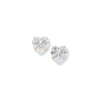 9ct Gold Heart Stud Earrings - Hypoallergenic 9ct Gold Earrings for Women 8mm * 7mm