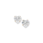 9ct Gold Heart Stud Earrings - Hypoallergenic 9ct Gold Earrings for Women 8mm * 7mm