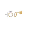 9ct Gold Halo Drop Earrings  - Hypoallergenic 9ct Gold Earrings for Women 7mm * 7mm