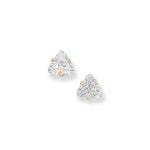 9ct Gold Triangle  Stud Earrings - Hypoallergenic 9ct Gold Jewellery for Ladies - 4mm * 5mm