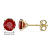 9ct Gold January Birthstone Stud Earrings for Women Girls.  Garnet. Hypoallergenic Jewellery For Women 5mm *5mm