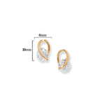 9ct Gold Cubic Zirconia Stud Earrings - Hypoallergenic 9ct Gold Jewellery for Ladies - 10mm * 6mm