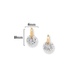 9ct Gold White Cubic Zirconia Drop Earring - Hypoallergenic 9ct Gold Jewellery for Ladies  - 10mm * 6mm