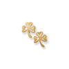 9ct Gold Shamrock Stud Earrings - Hypoallergenic 9ct Gold Jewellery for Ladies - 8mm * 6mm