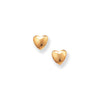 9ct Gold Heart Stud Earrings - Hypoallergenic 9ct Gold Jewellery for Ladies - 4mm * 4mm