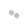 9ct Gold Round Cubic Zirconia Stud Earrings - Hypoallergenic 9ct Gold Jewellery for Ladies - 11mm * 11mm