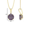 9ct Gold June Birthstone Necklace for Women.  Light Purple by Aeon