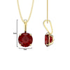 9ct Gold January Birthstone Necklace for Women. Garnet. Gift For Women