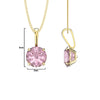 9ct Gold October Birthstone Necklace for Women Girls. Pink Opal. Ladies Jewellery