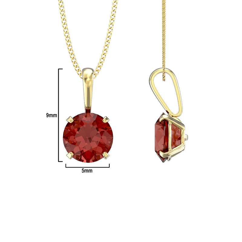 9ct Gold July Birthstone Necklace for Women. Ruby. Hypoallergenic Jewellery for women