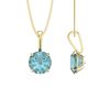 9ct Gold March Birthstone Necklace for Women Girls.  Aquamarine. Gift For Women