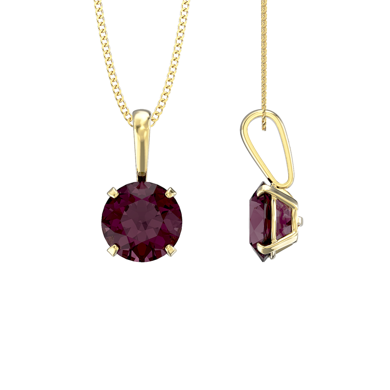 9ct Gold February Birthstone Necklace for Women Girls.  Amethyst.  Hypoallergenic Jewellery for women