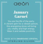 Sterling Silver January Garnet Swarovski Crystal Birthstone Stud Earrings for Women & Girls. Gift Boxed Present