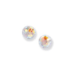 9ct Gold Round Cubic Zirconia Stud Earrings - Hypoallergenic 9ct Gold Jewellery for Ladies - 6mm * 6mm