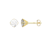 9ct Gold Round Stud Earrings - Hypoallergenic 9ct Gold Jewellery for Ladies 6mm *5mm