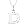 925 Sterling Silver D Initial Letter Necklace Pendant Gift Boxed Present