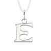 925 Sterling Silver E Initial Letter Necklace Pendant Gift Boxed Present