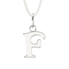 925 Sterling Silver F Initial Letter Necklace Pendant Gift Boxed Present