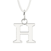 925 Sterling Silver H Initial Letter Necklace Pendant Gift Boxed Present