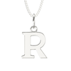 925 Sterling Silver R Initial Letter Necklace Pendant Gift Boxed Present