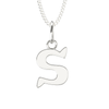 925 Sterling Silver S Initial Letter Necklace Pendant Gift Boxed Present