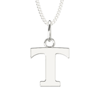925 Sterling Silver T Initial Letter Necklace Pendant Gift Boxed Present