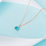 9ct Gold December Birthstone Necklace for Women Topaz. Hypoallergenic Jewellery for women