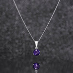 925 Sterling Silver June Birthstone Necklace for Women & Girls.  Light Purple. Gift Boxed Present