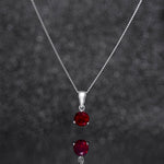 925 Sterling Silver July Birthstone Necklace for Women & Girls Gift Boxed Present