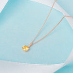 9ct Gold November Birthstone Necklace for Women . Yellow Topaz. Hypoallergenic Jewellery for women