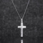 Sterling Silver Crucifix Necklace - Hypoallergenic Sterling Silver Jewellery by Aeon - 30mm * 14mm