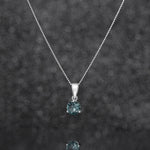 925 Sterling Silver December Birthstone Necklace for Women Girls. Turquoise Gift Boxed Present