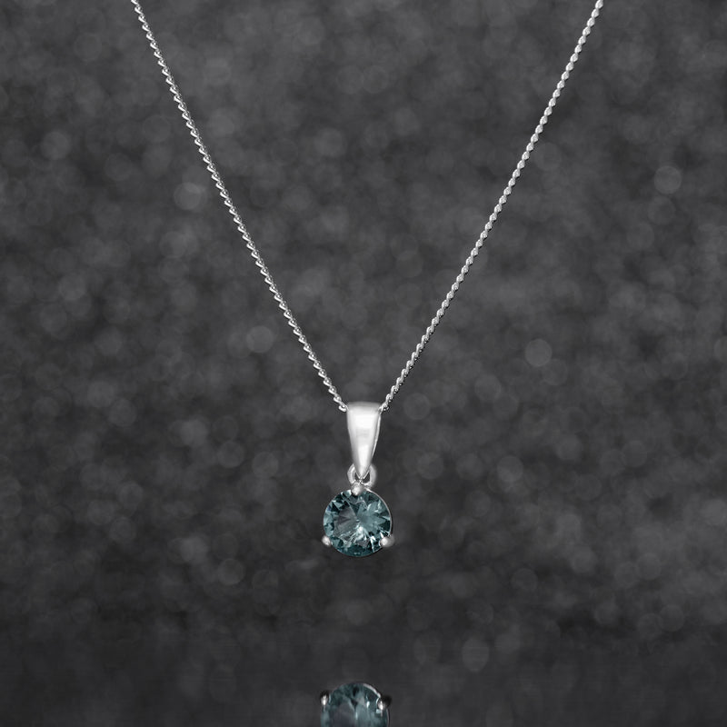 925 Sterling Silver December Birthstone Necklace for Women Girls. Turquoise Gift Boxed Present