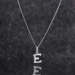 925 Sterling Silver E Initial Letter Necklace Pendant Gift Boxed Present