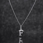 925 Sterling Silver F Initial Letter Necklace Pendant Gift Boxed Present