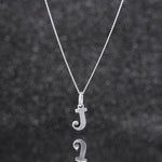 925 Sterling Silver J Initial Letter Necklace Pendant Gift Boxed Present