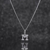 925 Sterling Silver M Initial Letter Necklace Pendant Gift Boxed Present