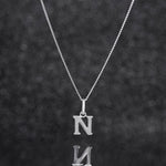 925 Sterling Silver N Initial Letter Necklace Pendant Gift Boxed Present