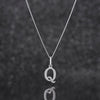 925 Sterling Silver Q Initial Letter Necklace Pendant Gift Boxed Present