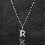 925 Sterling Silver R Initial Letter Necklace Pendant Gift Boxed Present