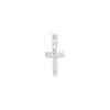 Sterling Silver Cubic Zirconia Cross Necklace - Hypoallergenic Sterling Silver Jewellery by Aeon  - 25mm * 11mm