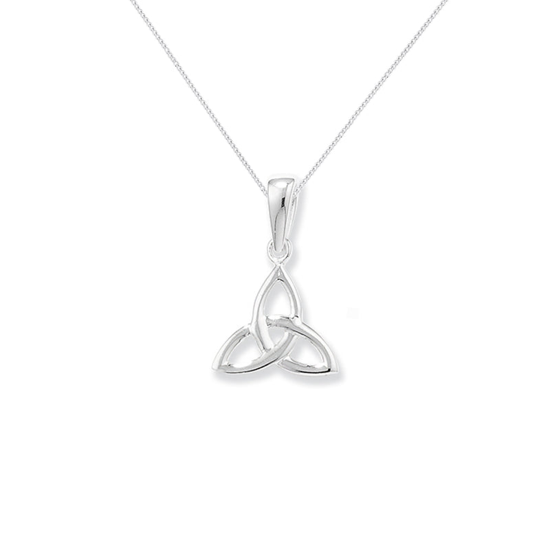 Sterling Silver Celtic Trinity Knot Necklace - Hypoallergenic Jewellery for Women and Girls - 22mm * 14mm