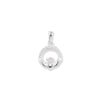 Sterling Silver Claddagh Necklace -  Hypoallergenic Jewellery for Ladies - 22mm * 14mm