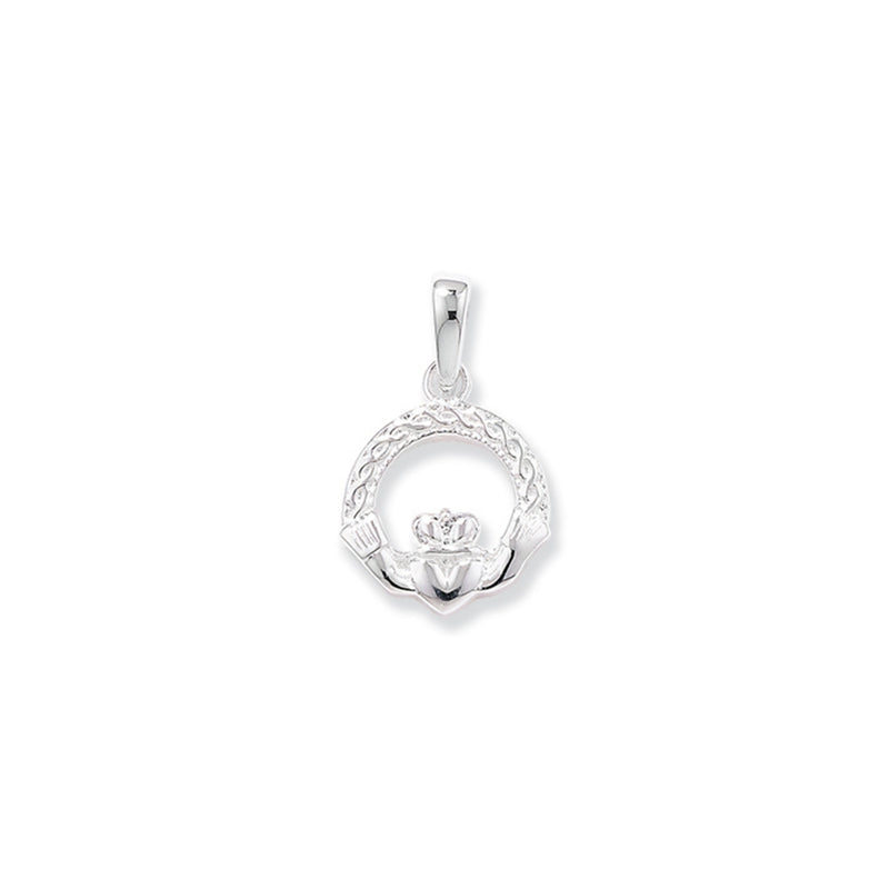 Sterling Silver Claddagh Necklace -  Hypoallergenic Jewellery for Ladies - 22mm * 14mm