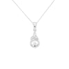 Sterling Silver Claddagh Trinity Knot Necklace -  Hypoallergenic Jewellery for Ladies - 25mm * 10mm