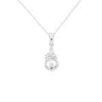 Sterling Silver Claddagh Trinity Knot Necklace -  Hypoallergenic Jewellery for Ladies - 25mm * 10mm