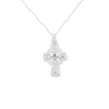 Sterling Silver Celtic Cross Necklace - Hypoallergenic Ladies Jewellery - 27mm * 14mm