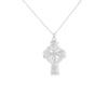 Sterling Silver Celtic Cross Necklace - Hypoallergenic Ladies Jewellery - 33mm * 16mm
