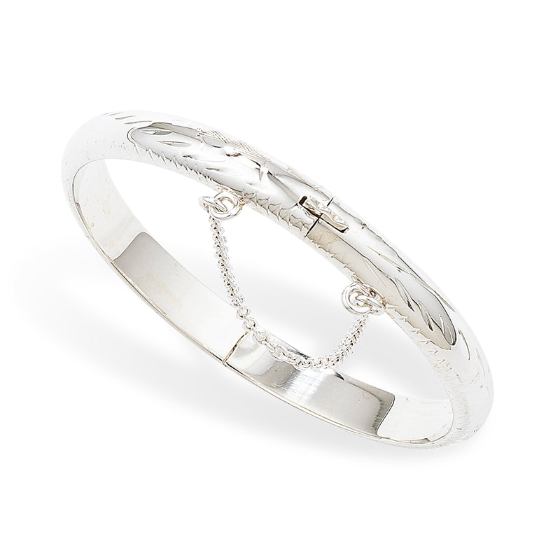 Sterling Silver Baby Bangle for Girls / Boys.  Kids Jewellery by Aeon